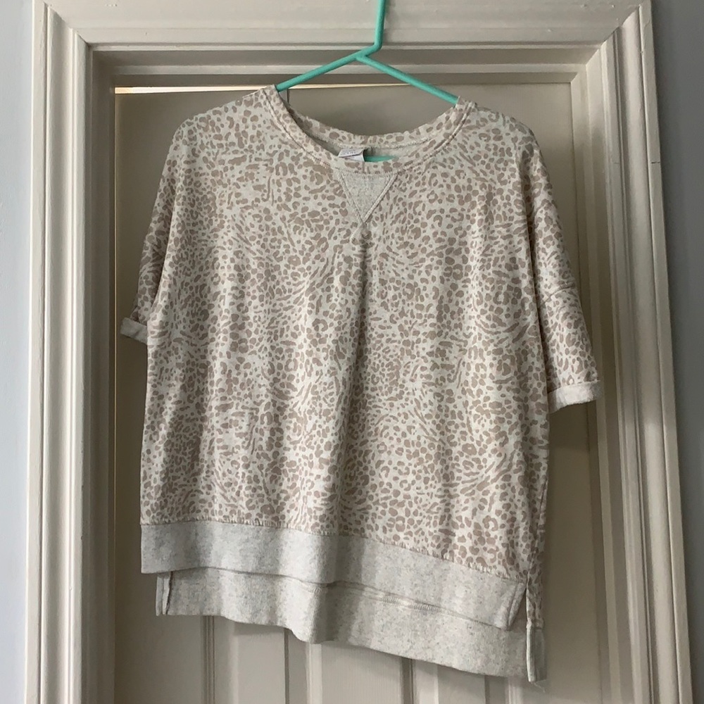 Target beige leopard short sleeve